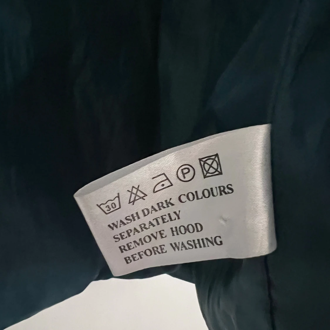 Grön/blå  pufferjacka med huva - 2