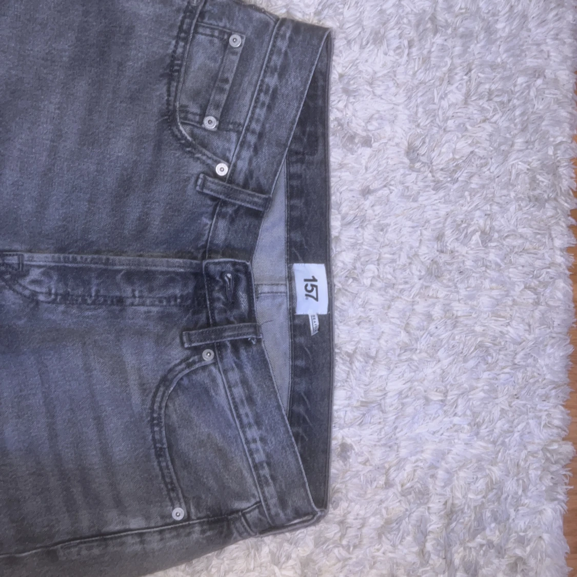 Grå jeans från 157, raka ben - 1