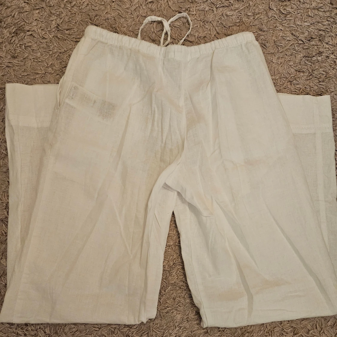 Vita linnebyxor Gina Tricot - 3