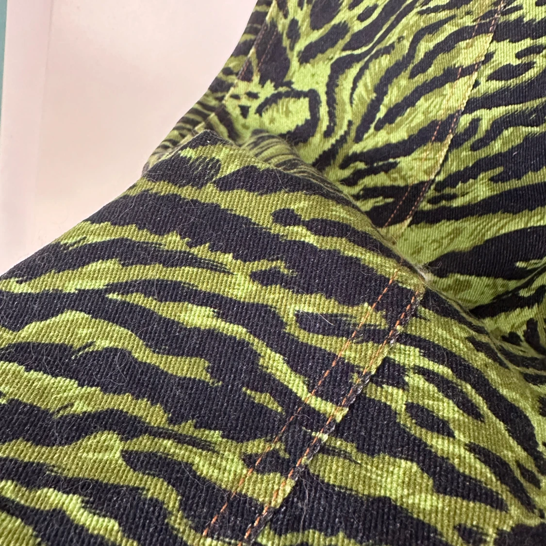 Grön zebramönstrad långkjol Ganni - 3