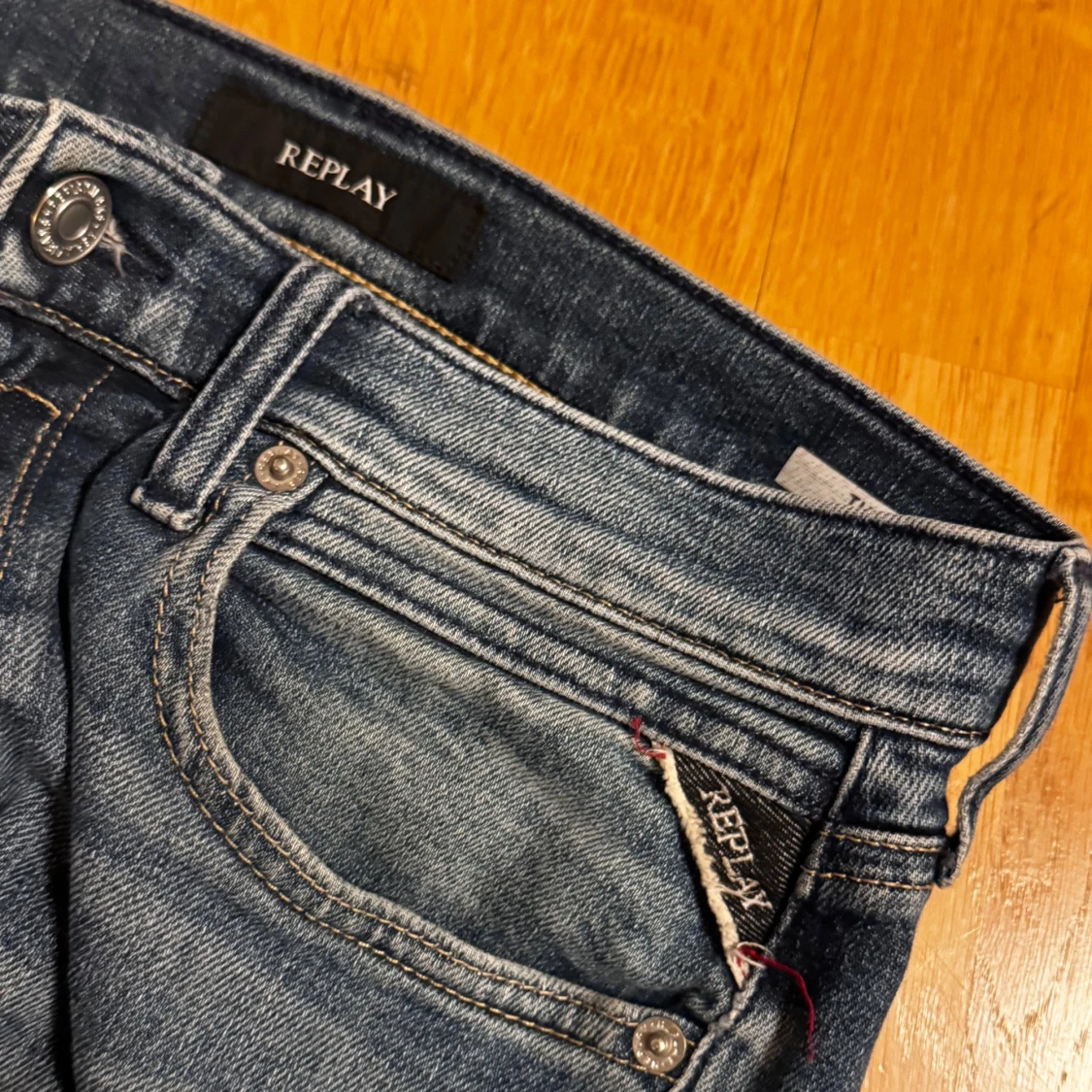 Blå Replay jeans  - 4