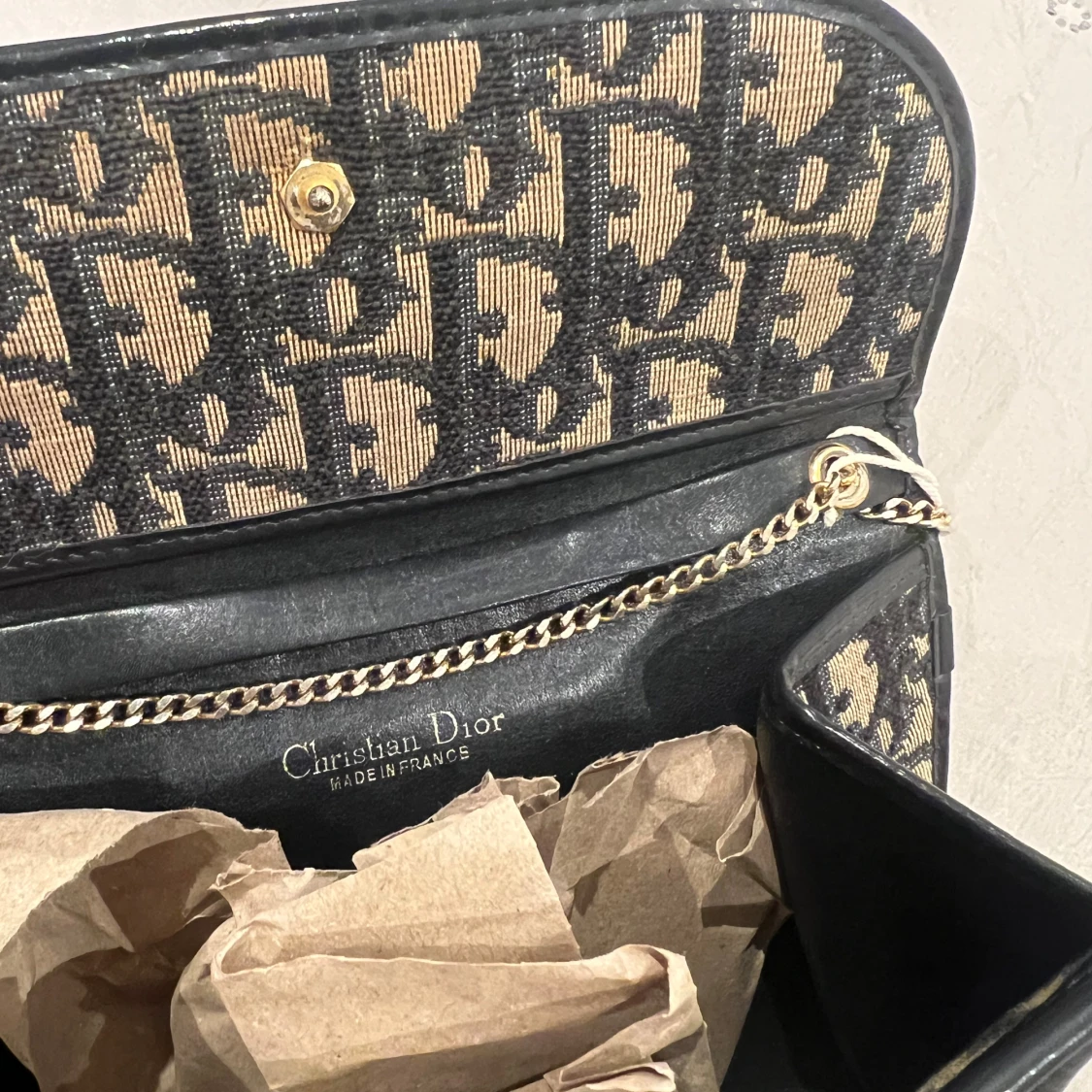 Dior axelväska med kedja och monogram - 4