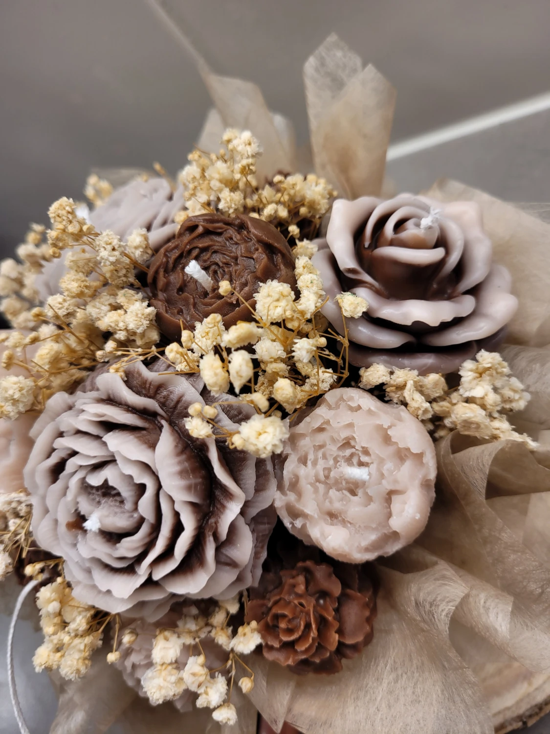 Blommigt ljusbukett  - 1