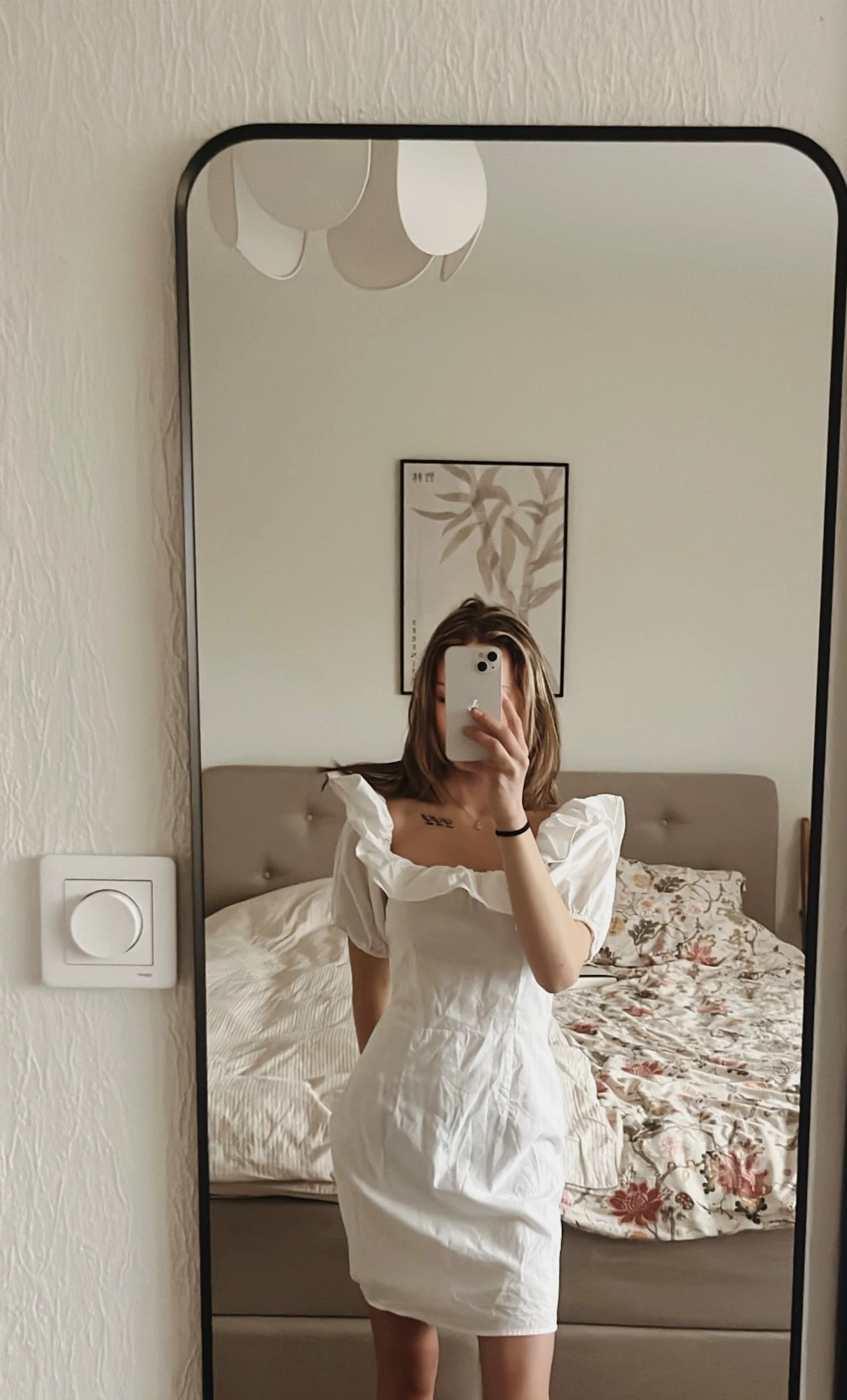 Söt vit studentklänning/linneklänning!  - 2