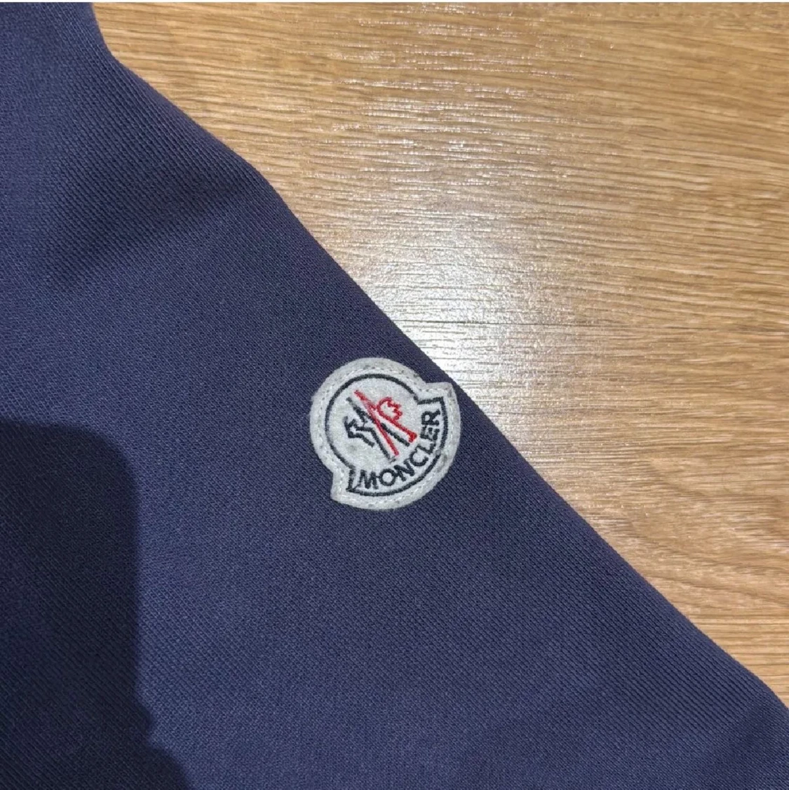 Marinblå Moncler hoodie med dragkedja - 3