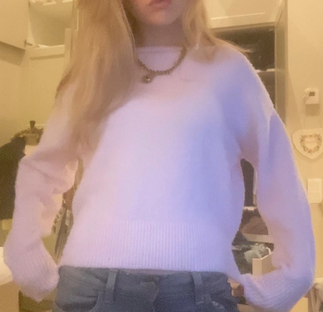 Rosa stickad tröja - 1