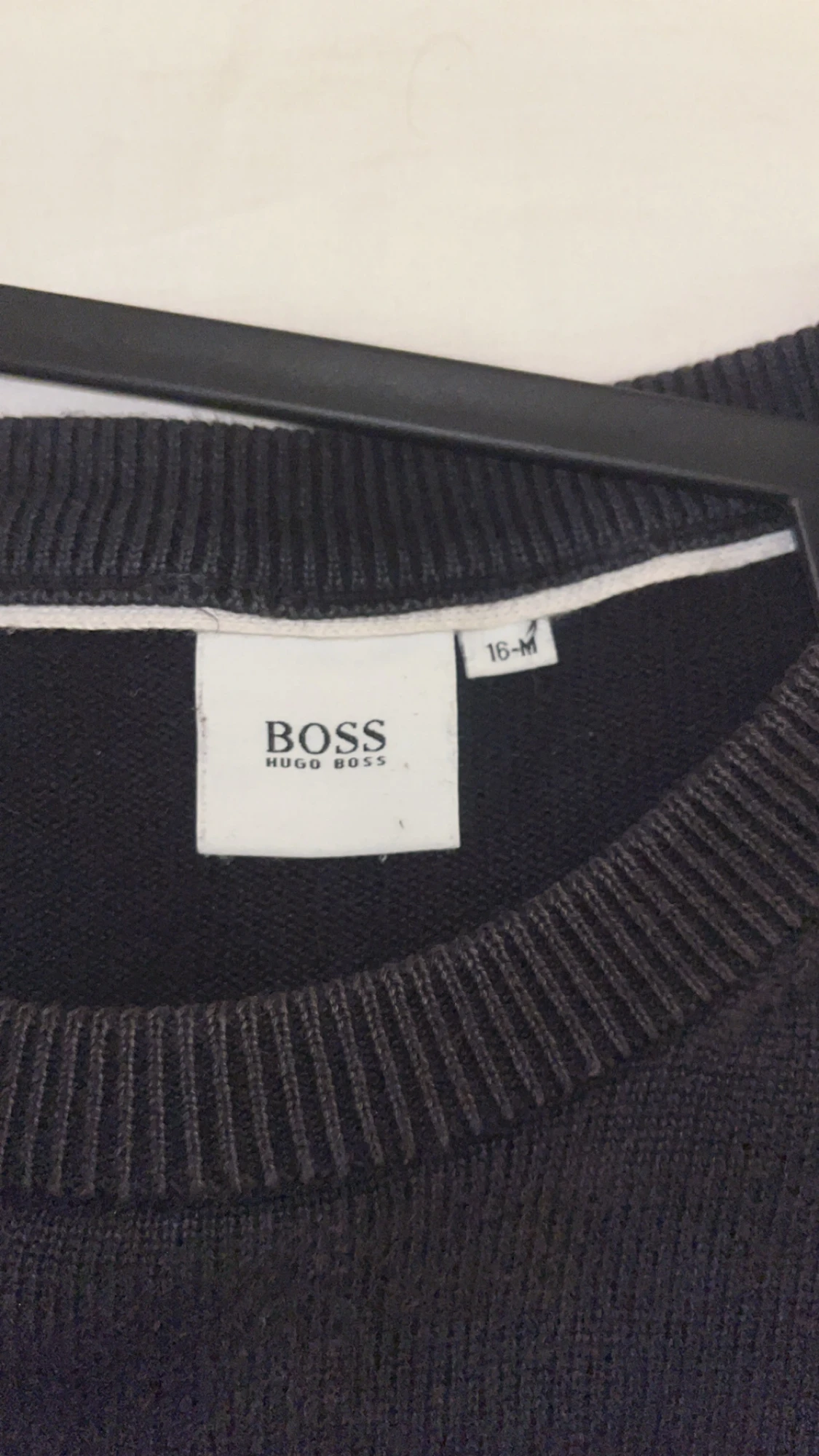 Svart stickad tröja Hugo Boss  - 2