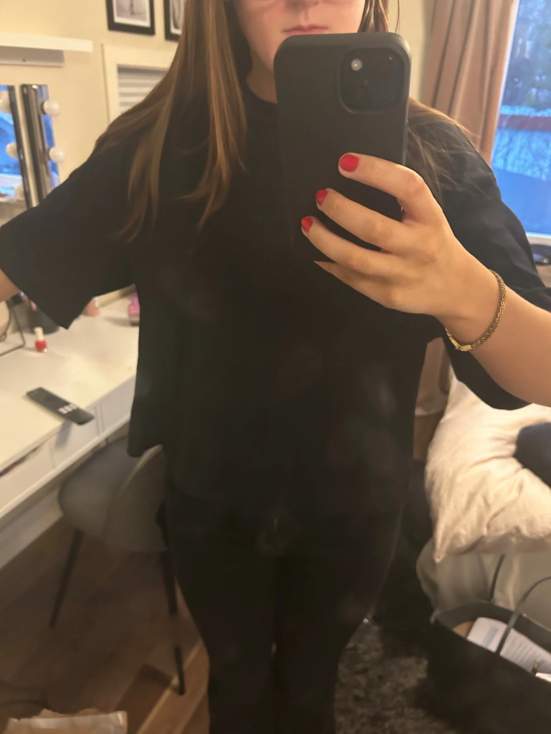 Svart boxig tshirt - 3