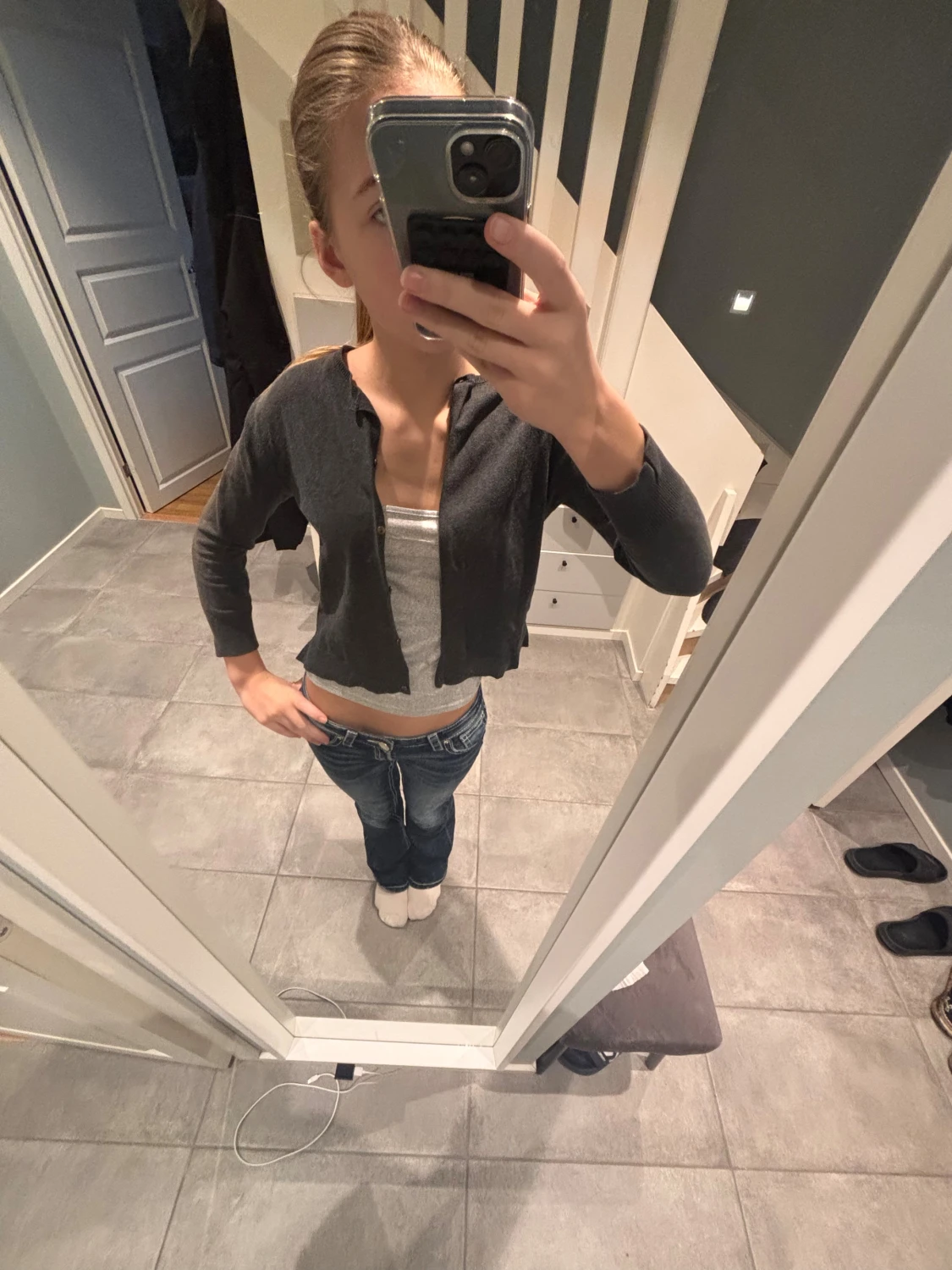 Grå kofta från Zara