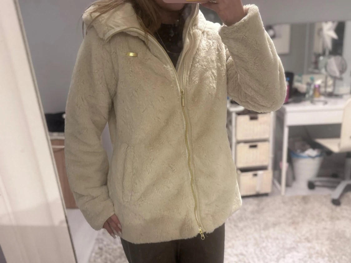 Beige teddyjacka  - 2