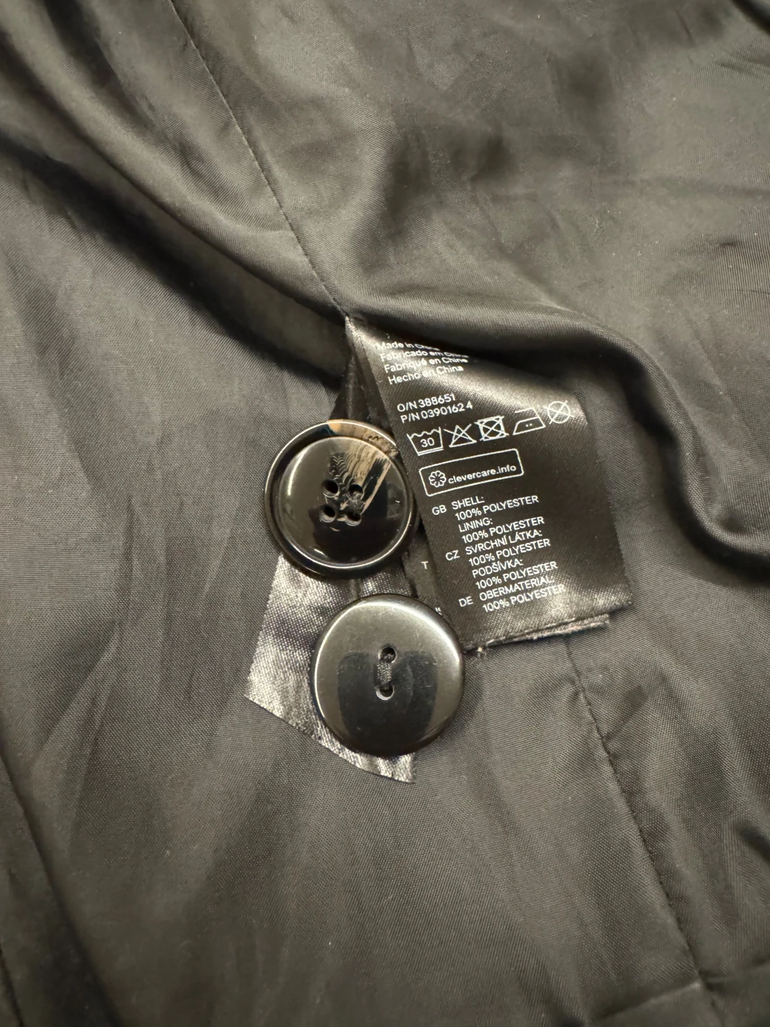 Svart skepparkavaj från H&M, strl 34 - 4