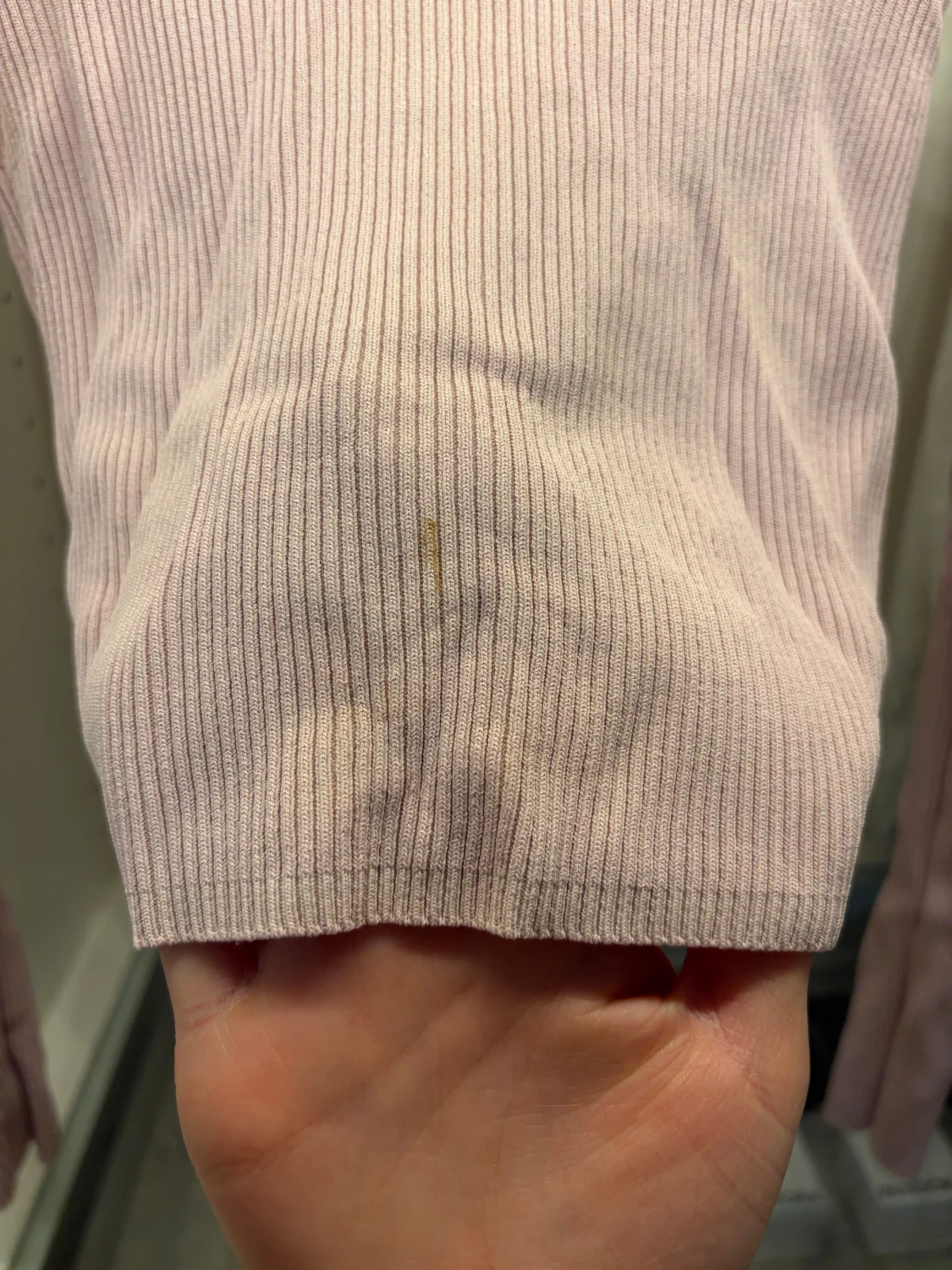 Ljusrosa ribbad topp från Zara - 1