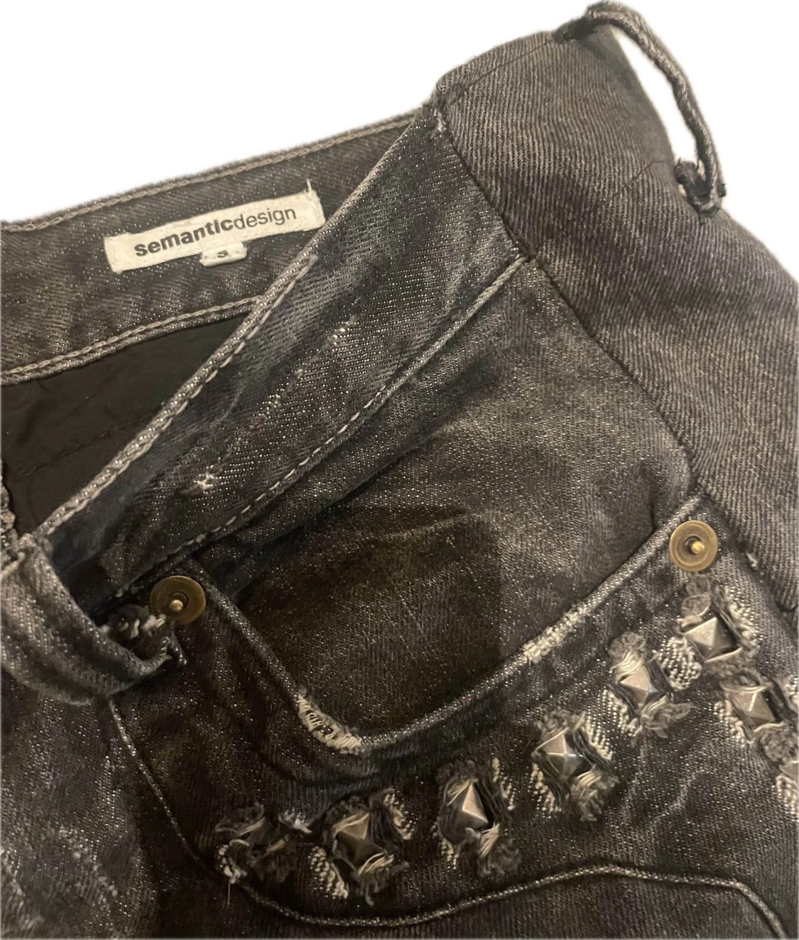 Studded flared jeans - 1