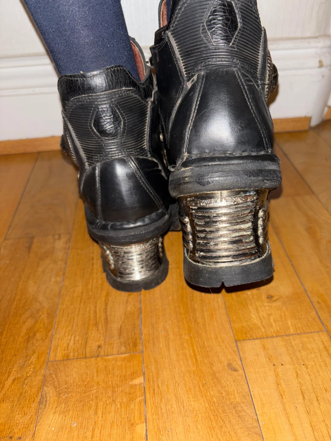 New Rock Planet kängor – svart läder – strl 37  - 6