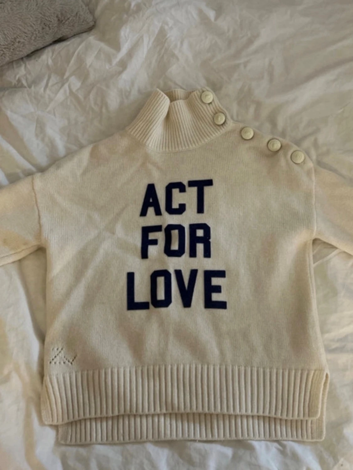 Krämvit stickad tröja Zadig & Voltaire