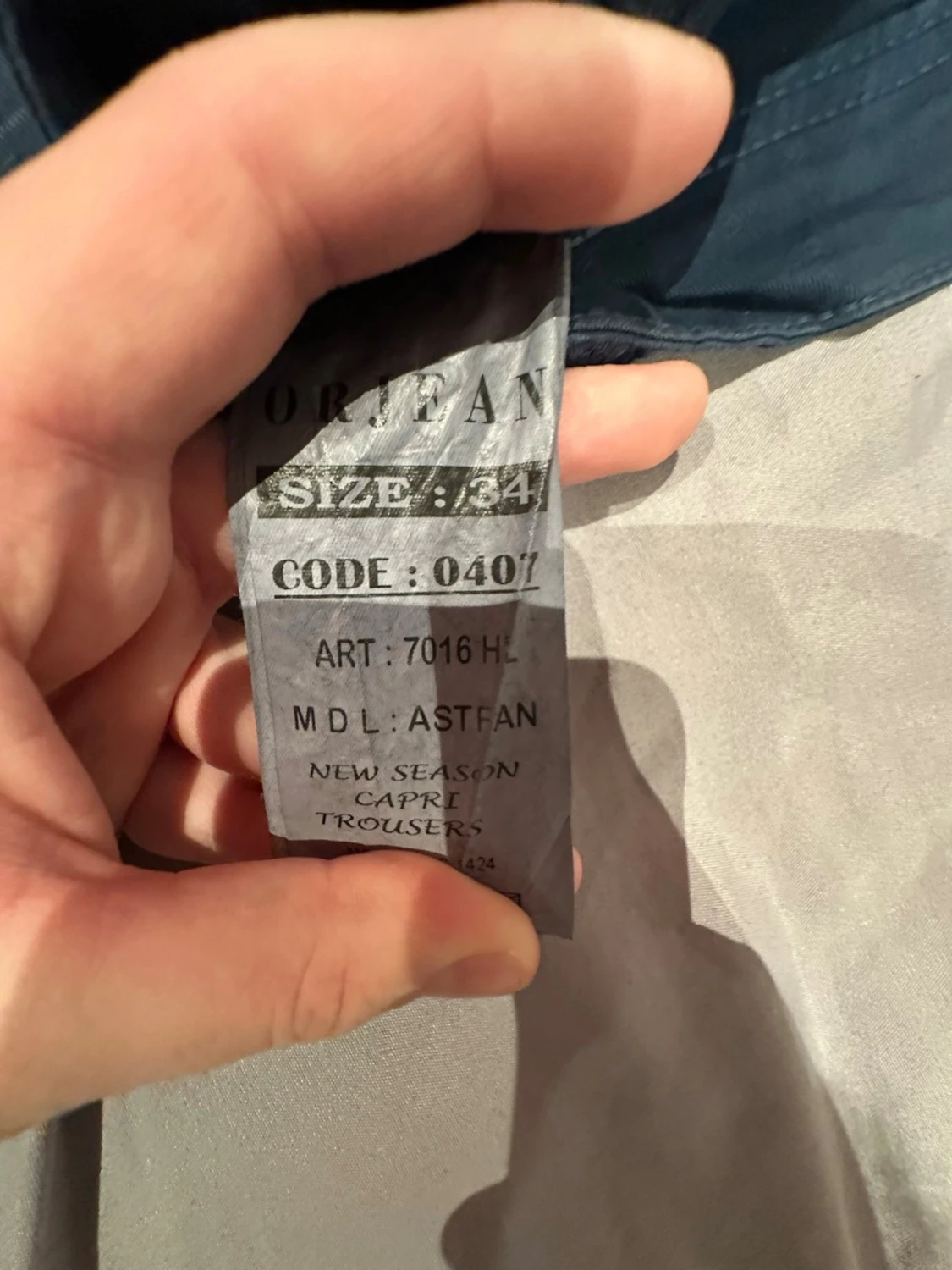 Blå caprishorts från ORJEAN, stl 34 - 1