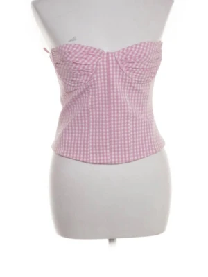 Rutig rosa korsettopp från Zara - Supersöt korsettopp från Zara i rosa och vitt rutigt mönster