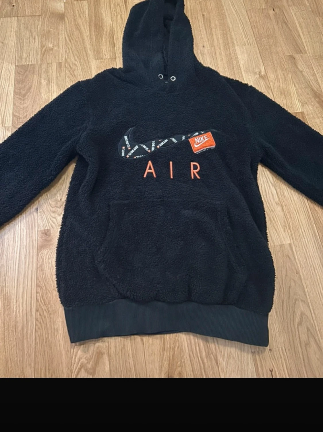 Teddy hoodie med luva och tryck från Nike