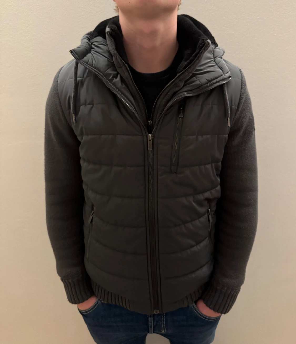 Pälsfodrad Cardigan Jacka