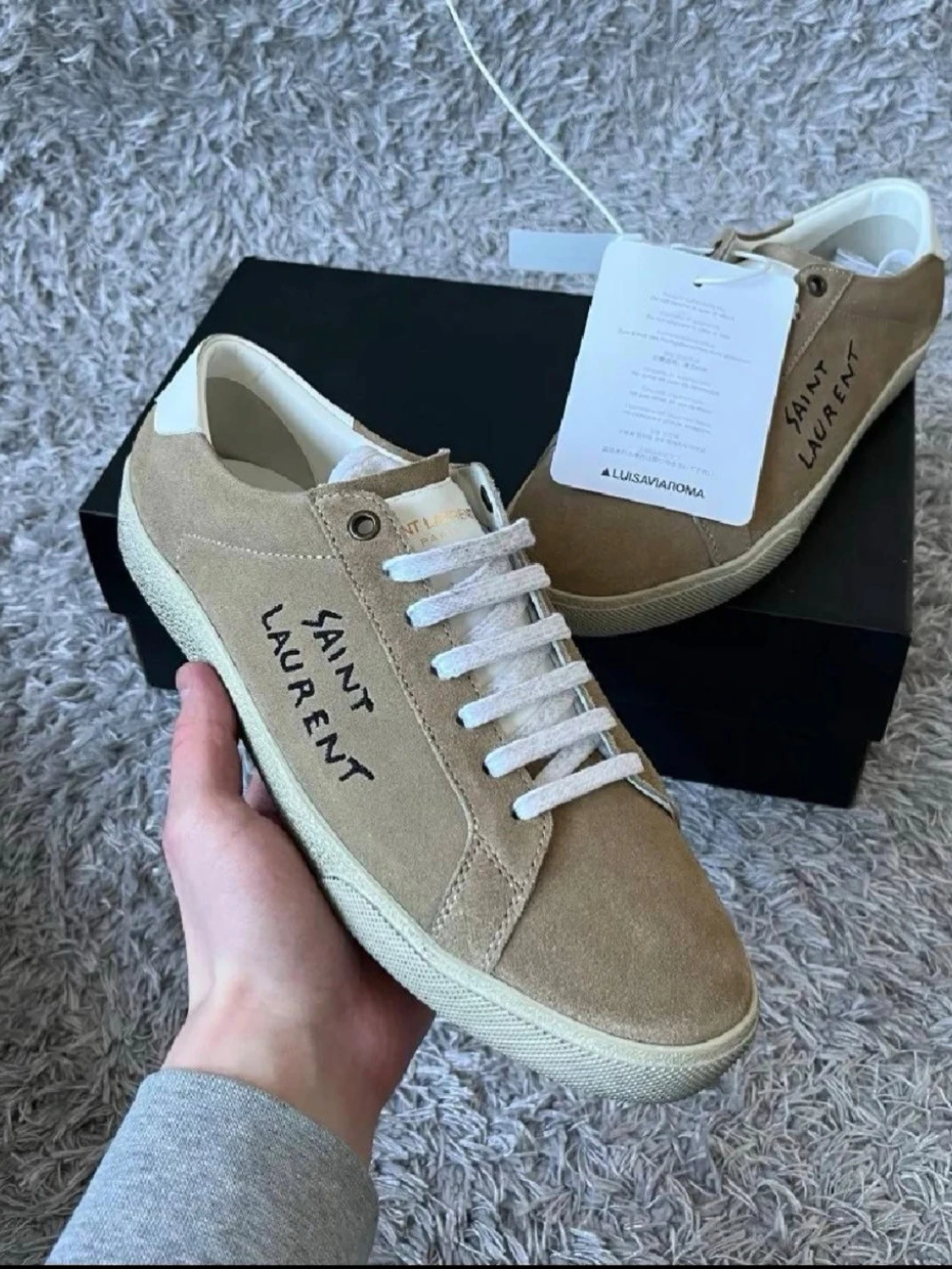 Saint Laurent beige sneakers mocka - 2