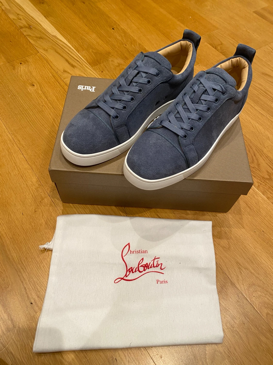 Blå mockasneakers från Louboutin - 1