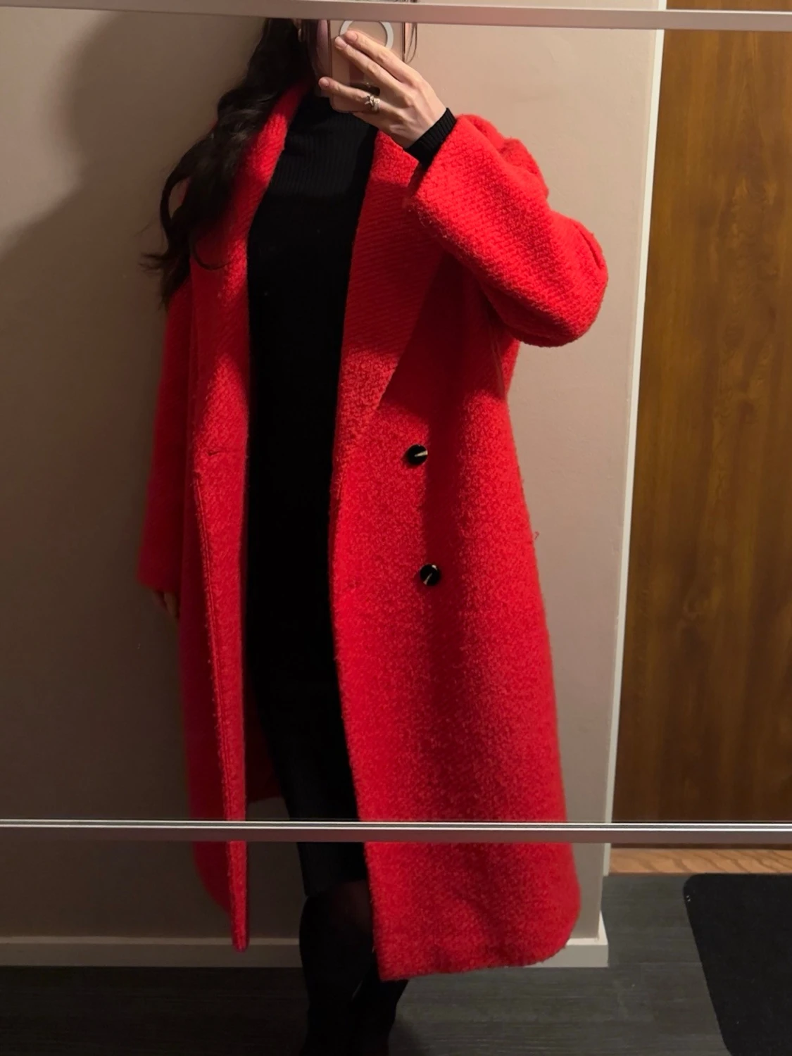 Röd kappa från Reserved (Wool blend)