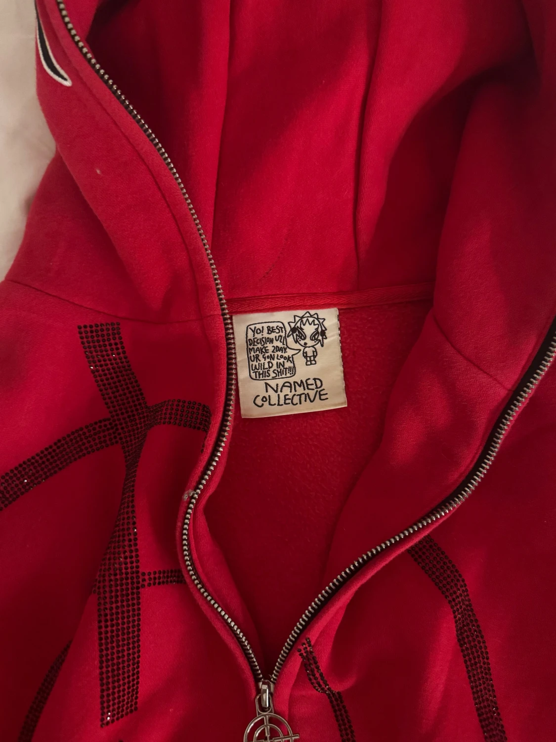 Named Collective röd hoodie  - 1