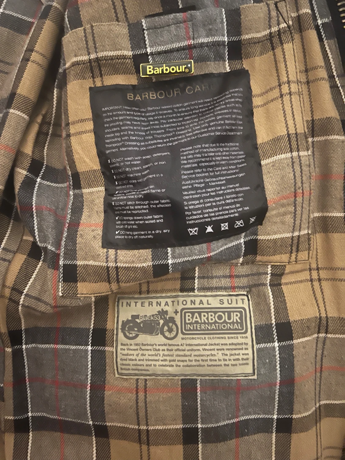 Svart Barbour International jacka M - 2