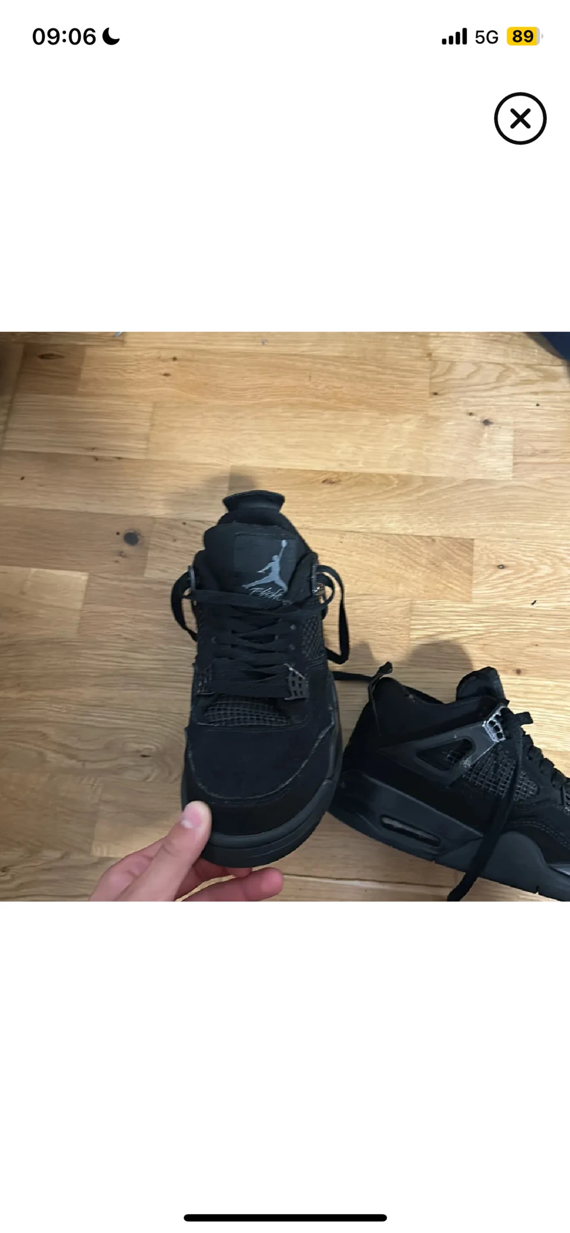 Svarta Nike Jordan 4 sneakers - 1