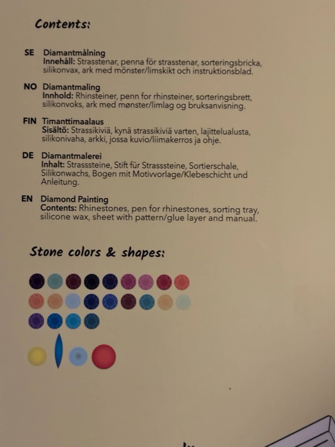 Diamond painting kit med färgglad vargmotiv - 3