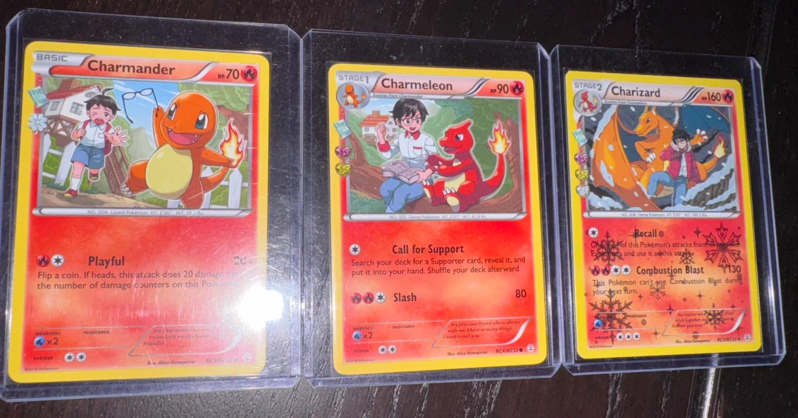 Härlig eldtrio - Charizard - Charmeleon - Charmander