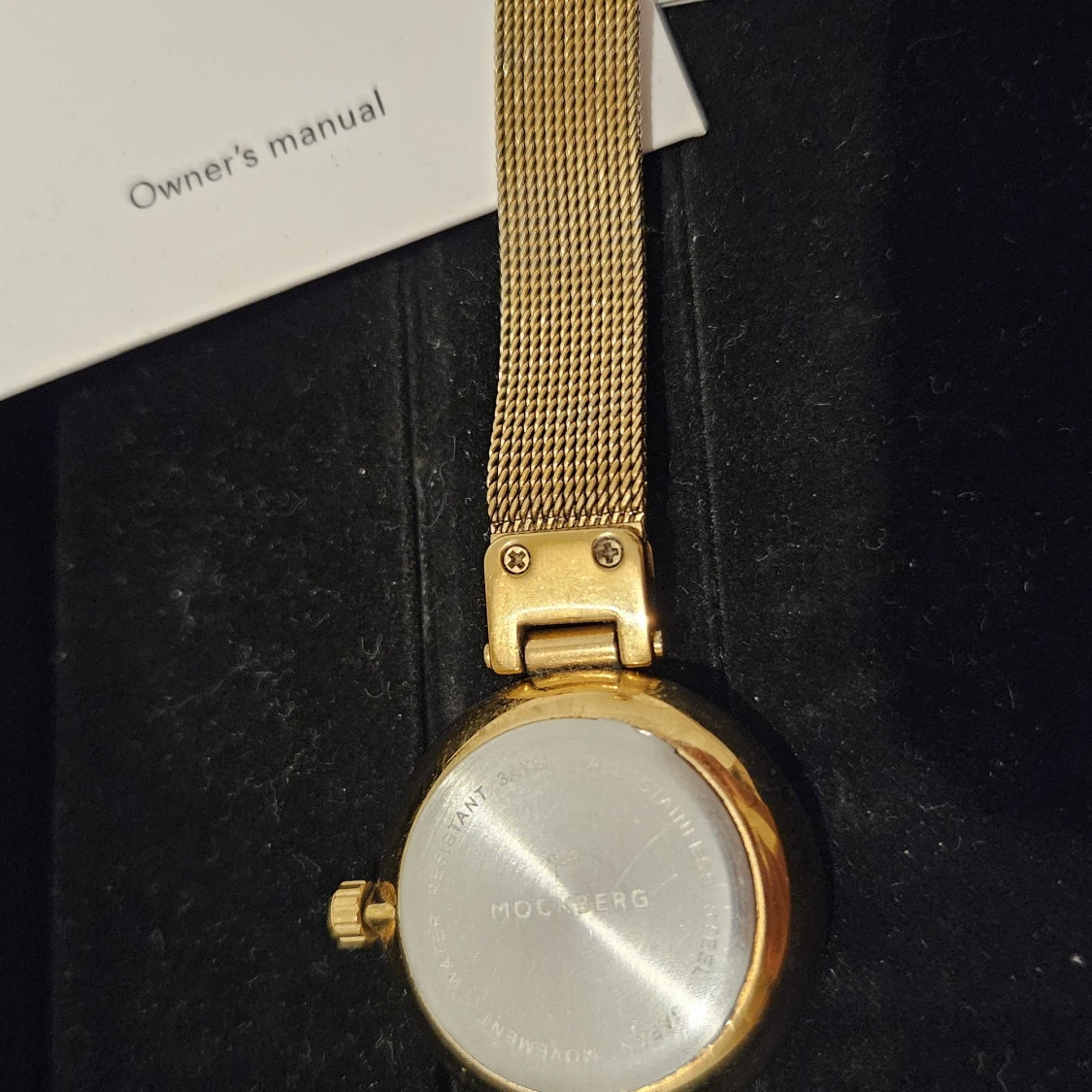 Mockberg guld klocka med mesh-armband - 1