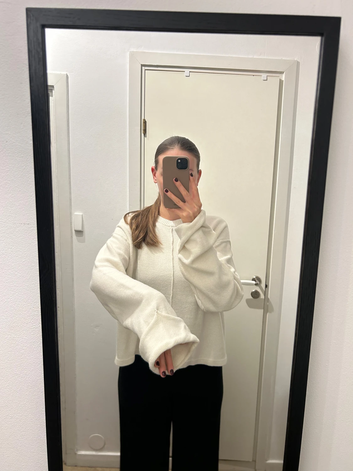 Vit oversized stickad tröja NA-KD - 2