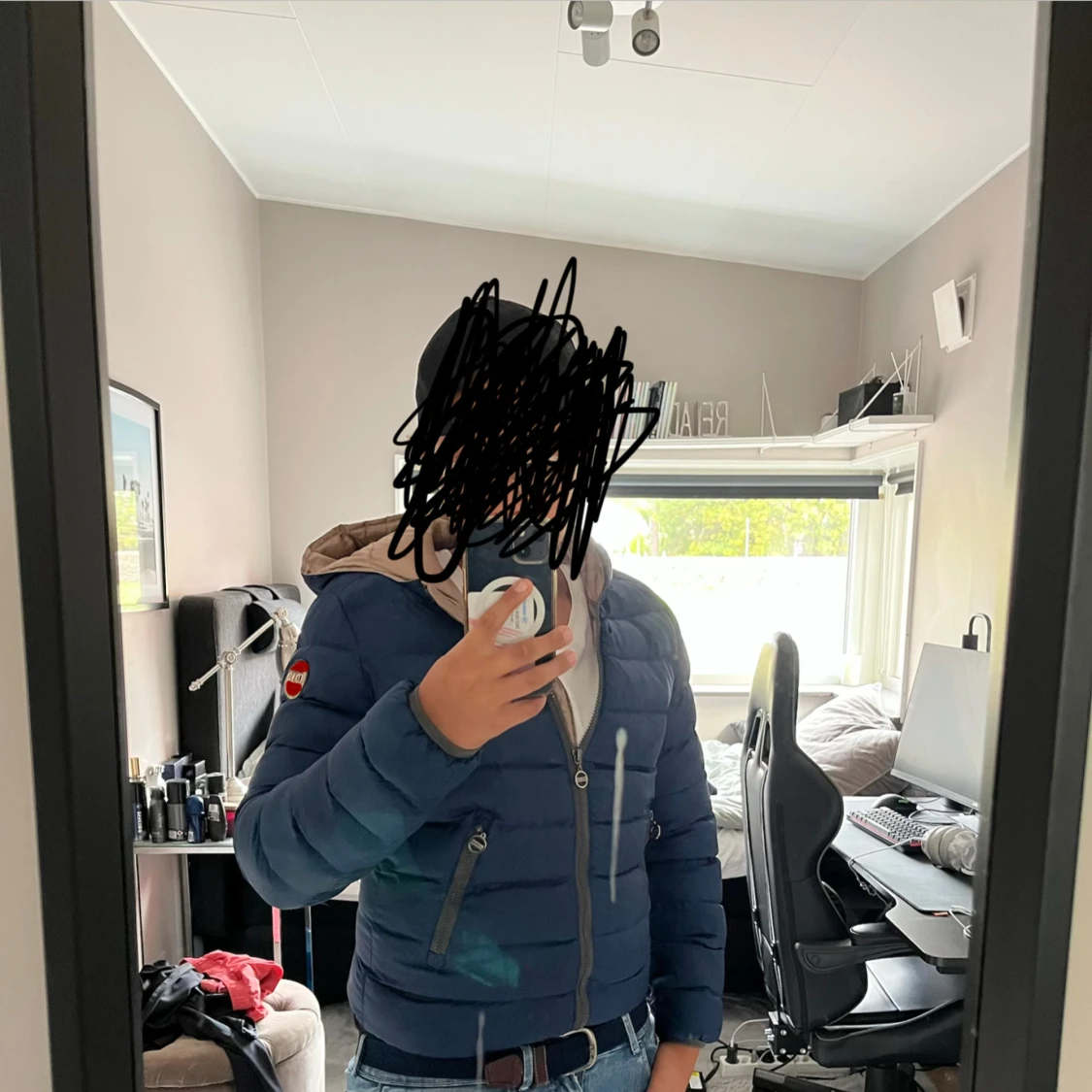 Blå pufferjacka från Colmar, M - 3