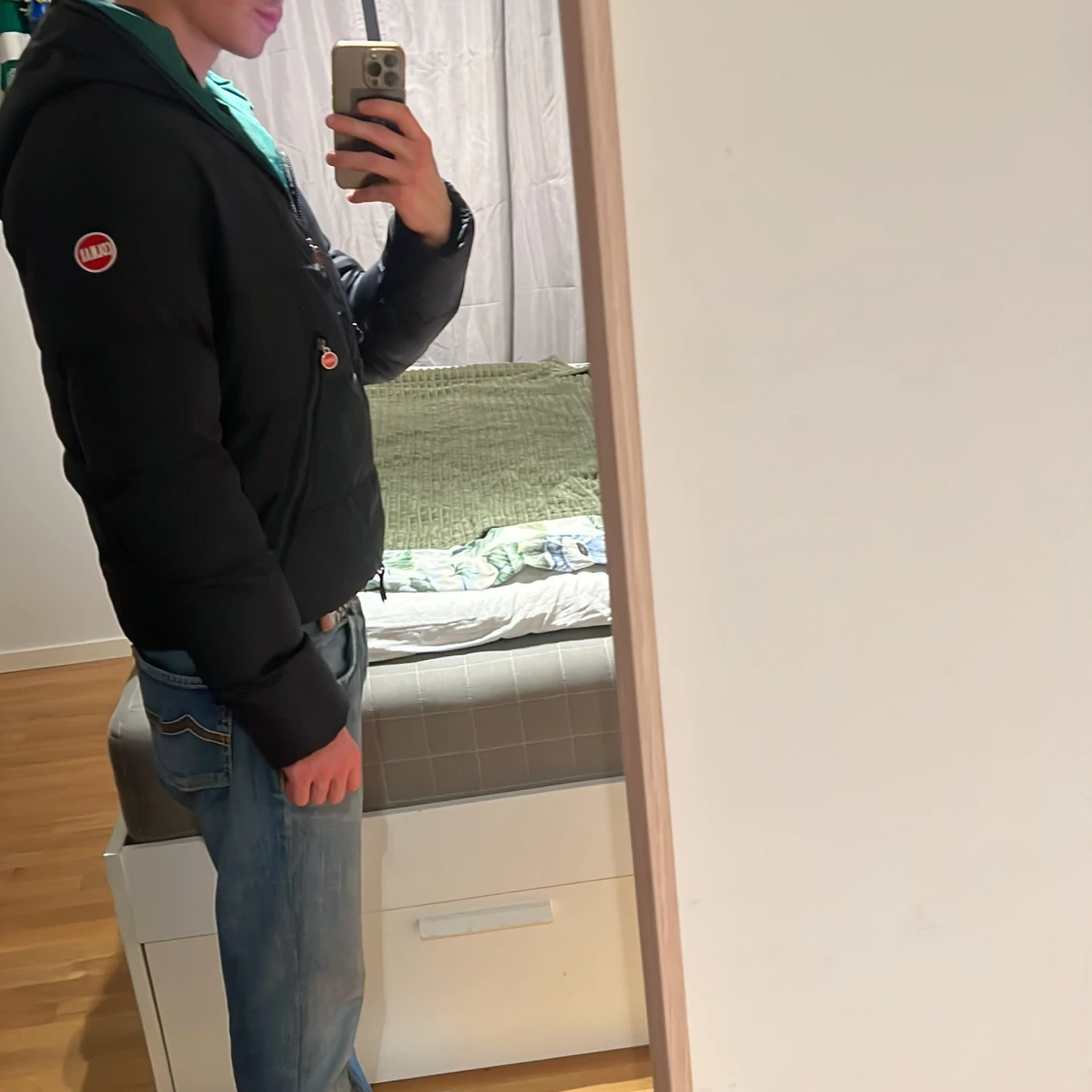 Svart Colmar pufferjacka med huva - 2