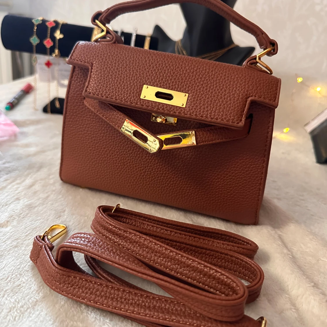 Brun handväska/axelväska - 2