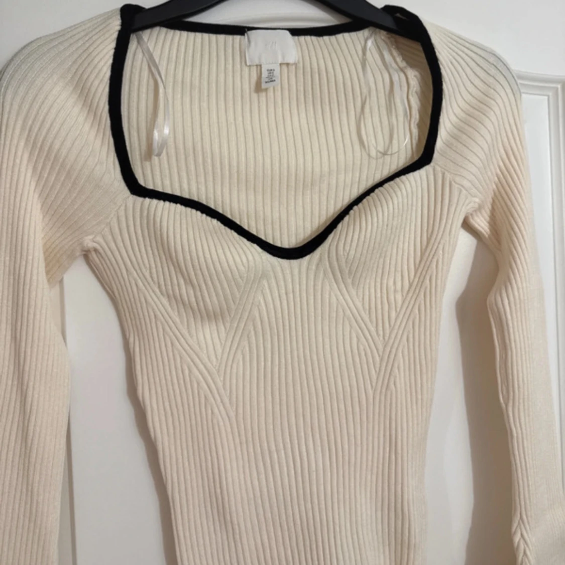 Ribbad långärmad topp från H&M - 1