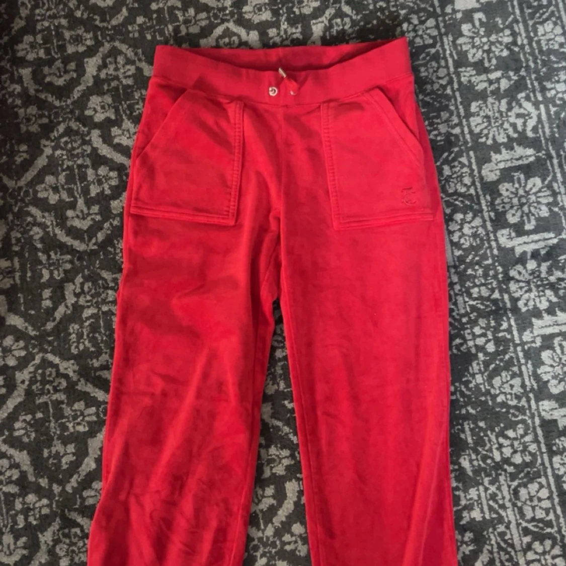 Juicy Couture röd velour hoodie - 2