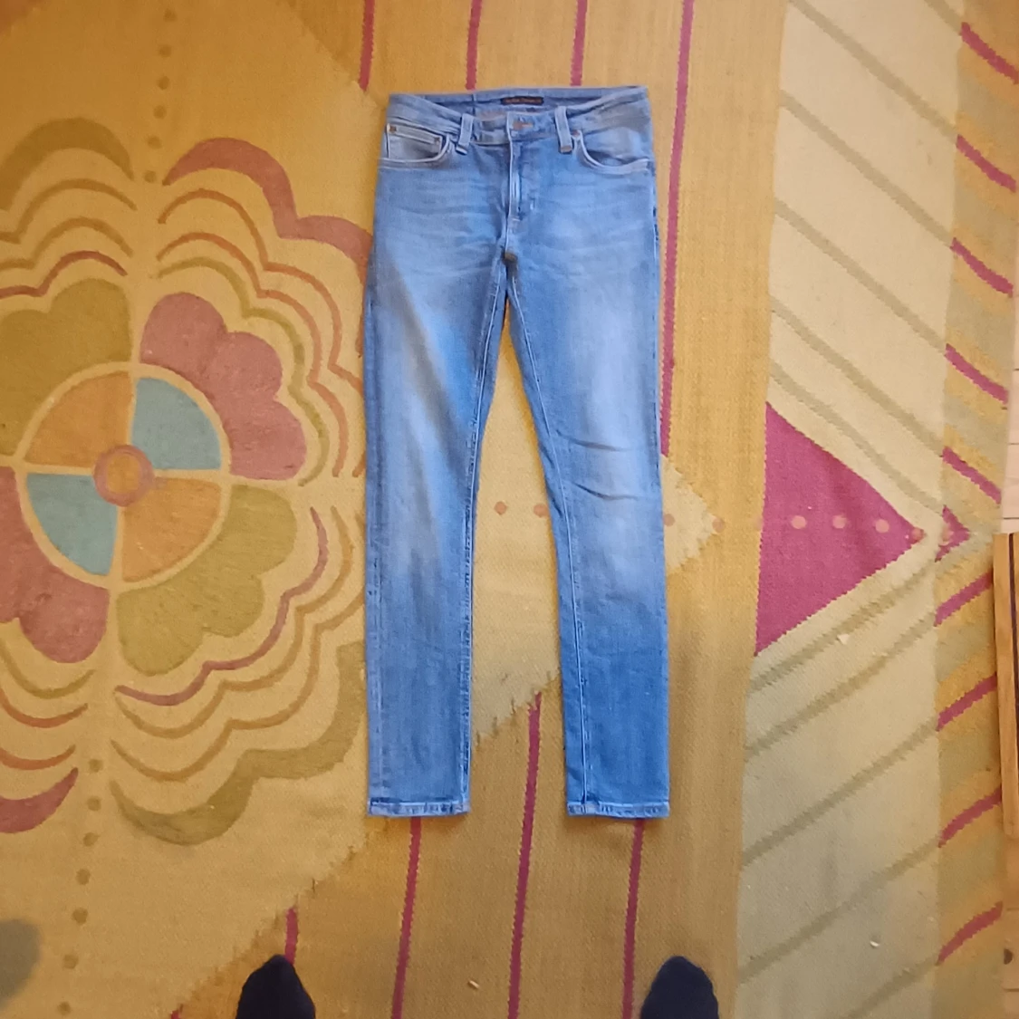 Nudie Jeans ljusblå skinny jeans 29/30 - 2