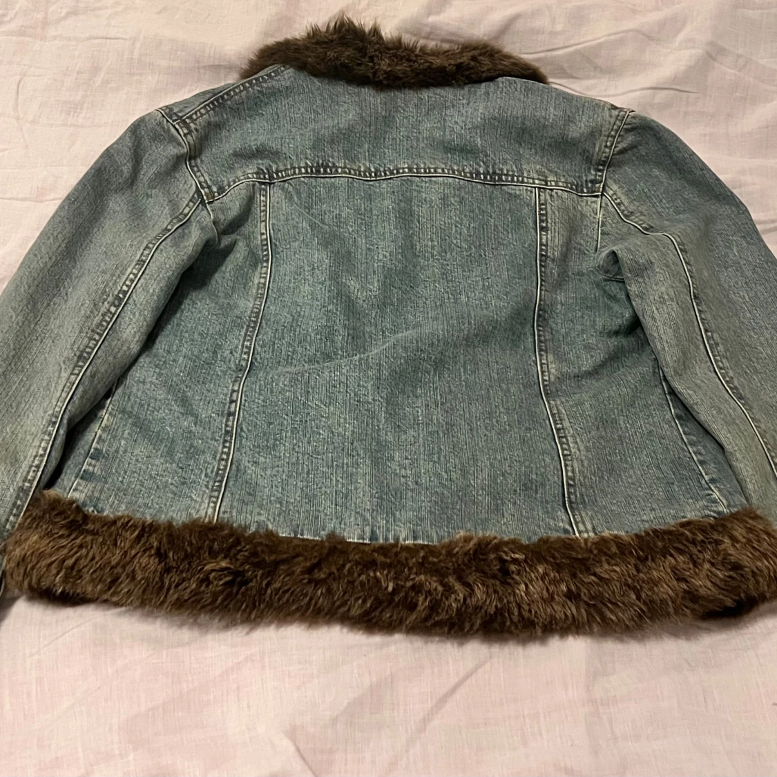 Jeansjacka med fuskpäls från Flash - 1