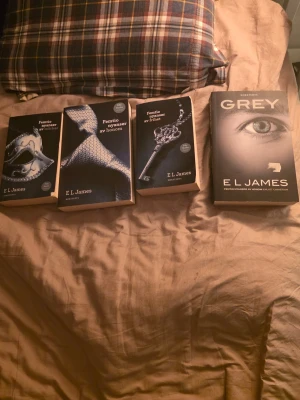 Femtio nyanser av mörker, Femtio nyanser av honom, Femtio nyanser av frihet, Grey - Upptäck den populära bokserien av E L James! Perfekt för dig som gillar spännande och romantiska berättelser med en modern twist. Snygga omslag och kända titlar som lockar unga vuxna. Passar dig som vill ha något både dramatiskt och underhållande.