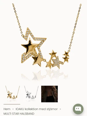 Multistar halsband ioaku - Säljer ett helt nytt multistar halsband i guld från ioaku, fick de i julklapp men var inte riktigt min stil, nypris 699 kr