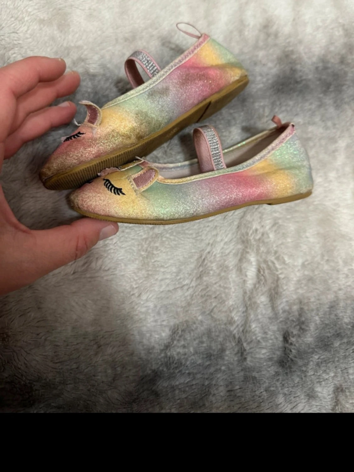 Färgglada ballerinaskor med enhörningsmotiv - 6