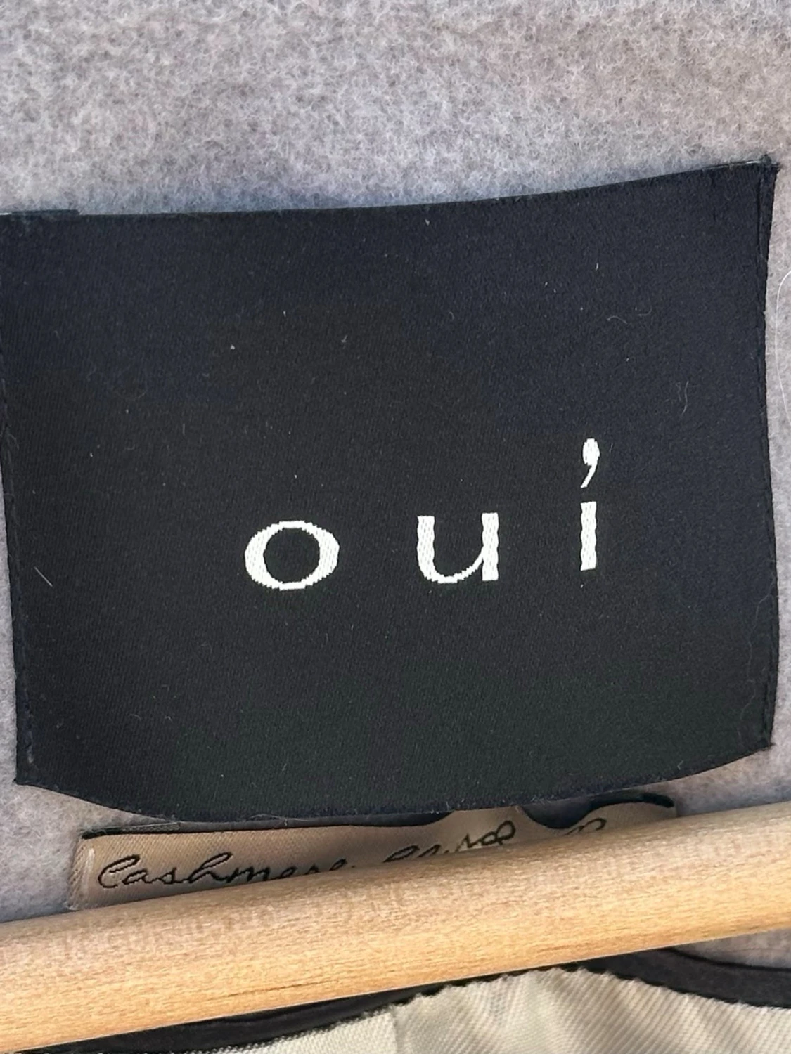 Beige/grå kappa från Oui i ullmix - 2