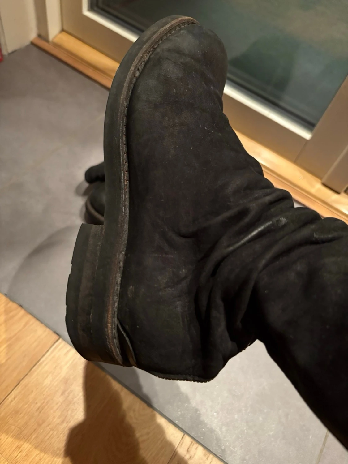 Svarta boots i skinn med rund tå från The Last Conspiracy - 1