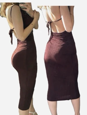 Brand New Brown Backless Dress | Size XS | Only Tried On - 🌟 Completely new & only tried on – Never worn out, still in perfect condition. No price tag attached, but completely unworn. 💎 Elegant brown dress with stylish open back – Stunning detail for parties, dinners, or special occasions. ⚡ Quick sale preferred – Open to reasonable offers! Ready to ship quickly. 📍 Size: XS – Fits true to size, elegant and fitted silhouette.
