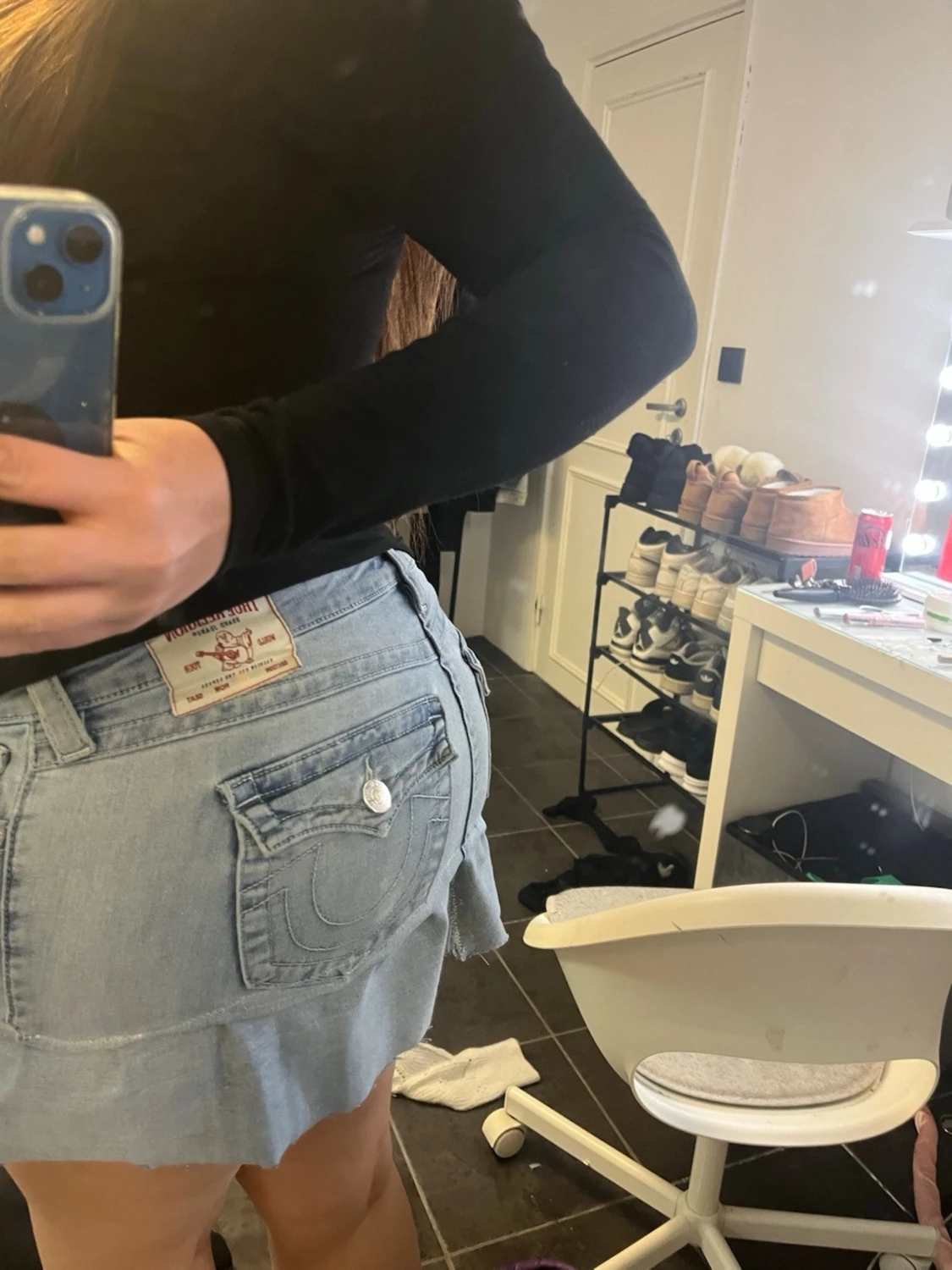 True Religion jeanskjol med volang - 3