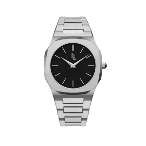 Klocka i Rostfritt Stål Svart Urtavla - LL 02-01  Case Material: 304L Stainless Steel Case Size: 41.5mm Glass: Mineral Glass Dial: Customized Dial with Logo Movement: Japan Miyota 2115 Quartz Movement  Hands: 2 Hands Strap: Stainless steel Band Size: 22mm Caseback: Stainless Steel  