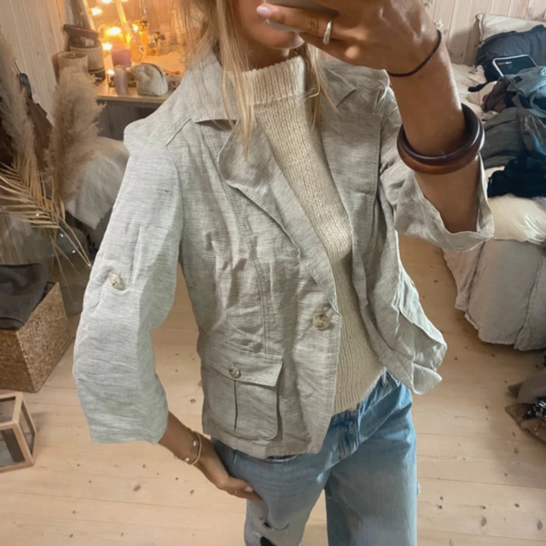 Trekvartsärmad kofta / kappa