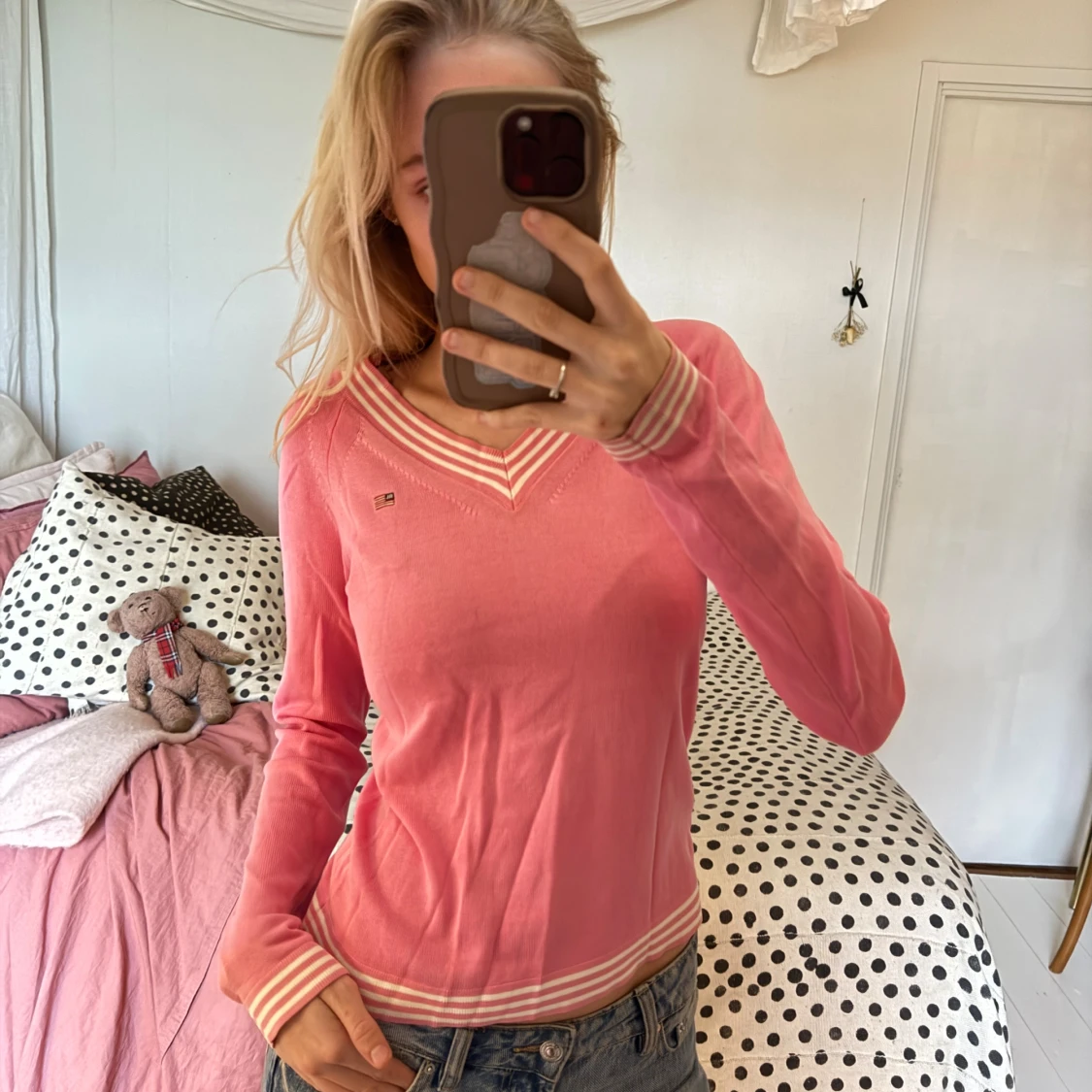 Rosa långärmad tröja från Polo Jeans Co.